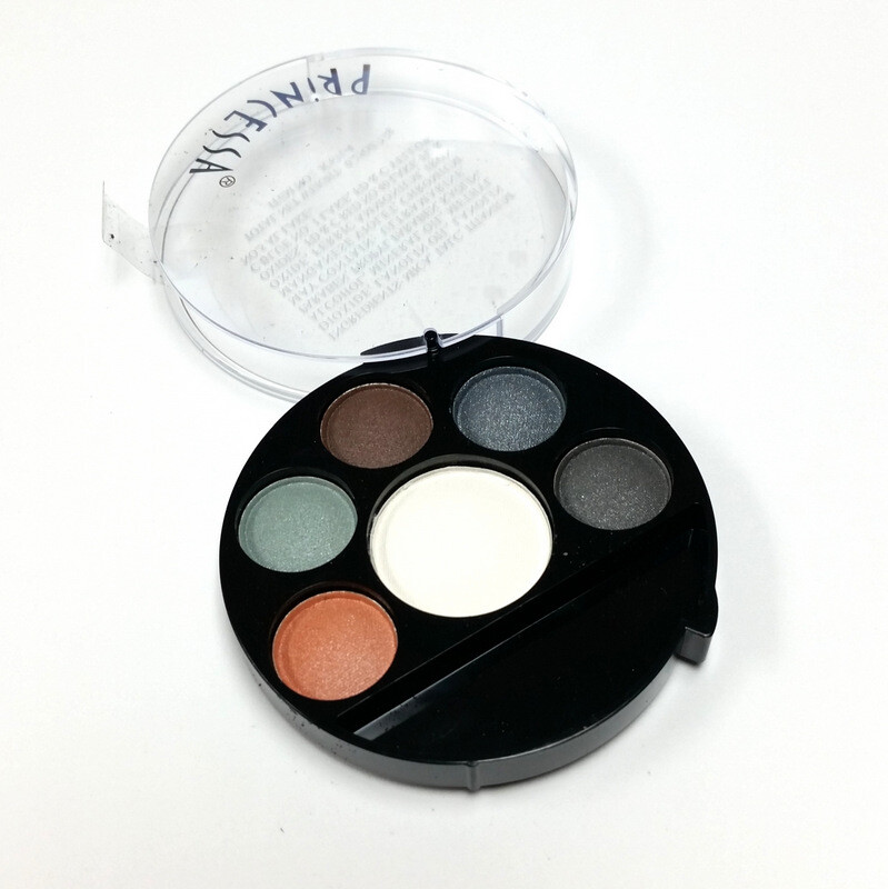 Eyeshadow Palette Kit Coral Teal Brown Silver Gray White - Princessa JC671-4-image