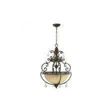 Quorum International 8307-4-86  Oiled Bronze Four Light Bowl Pendant from the
