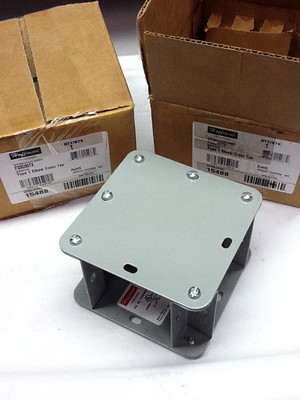 HOFFMAN F33G90TX ELBOW CROSS TEE GRAY WW,TYPE 1, 3''X3'' (SET OF 2) NEW IN BOX