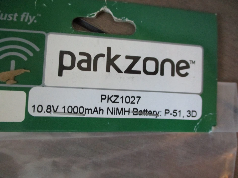 PARKZONE PKZ 10.8V 1000MAH NIMH BATTERY P-51 3D NEW OLD STOCK - Image 3 of 3