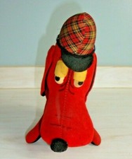 Vintage Dream Pets Red Velour Sherlock Holmes Plush Dog - 1