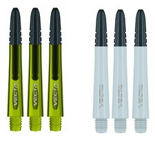 2 New Sets Winmau Vecta Medium Dart Shafts Ships w/ Tracking - Green White