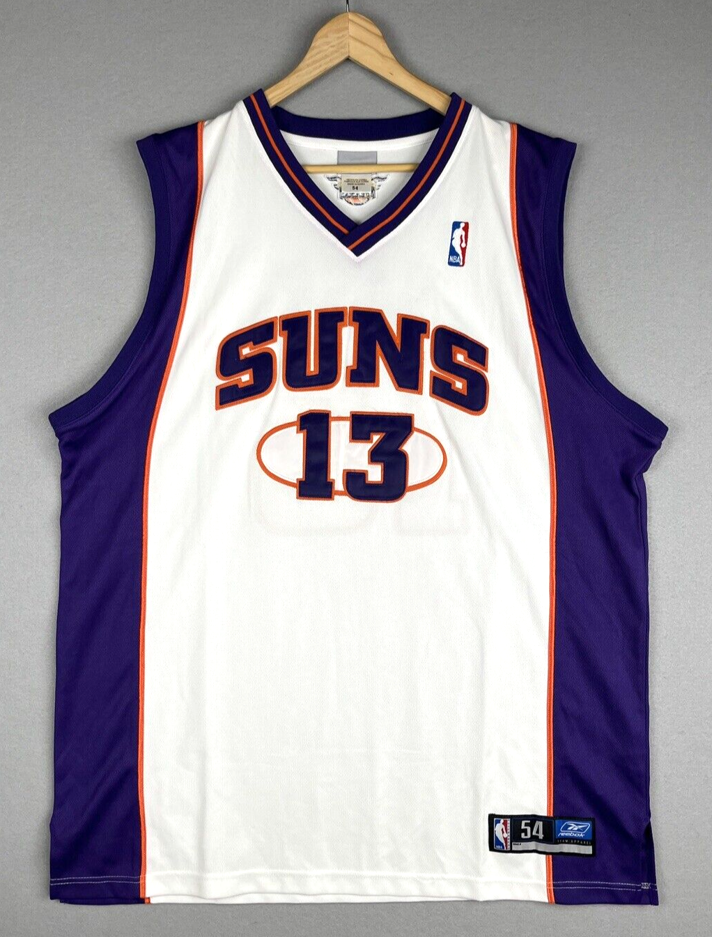Vintage NWOT Reebok Authentic Phoenix Suns Steve Nash Basketball Jersey Size 54