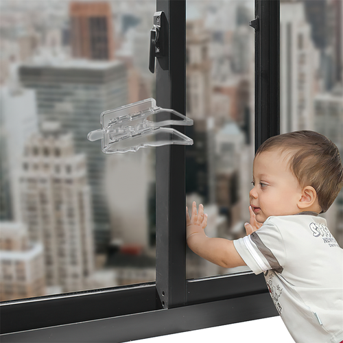 Transparent Butterfly Child Safety Window Lock for Cabinet Drawer No Drilling - Picture 6 of 12