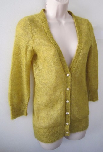J. CREW Wool Mohair Blend V Neck Button 