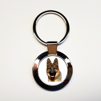 German Shepherd Dog Round Keychain