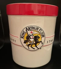 King Arthur Flour Ceramic Canister Crock Style Jar. No Lid. Excellent Condition