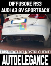 AUDI A3 8V SPORTBACK 2012-2015 SOTTO PARAURTI DIFFUSORE RS3 ABS / PLASTIC -