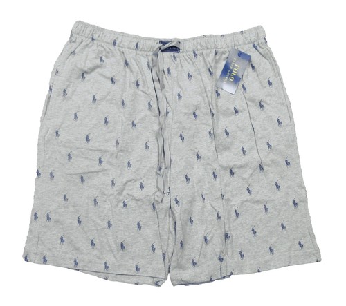 Polo Ralph Lauren Big & Tall Men's Gray All Over Pony Print Jersey Sleep Shorts