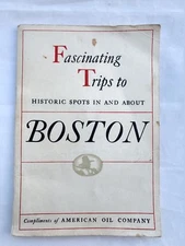 Boston Historic Spots Book from American Oil Company 1952 Vintage Tours 46 Pages