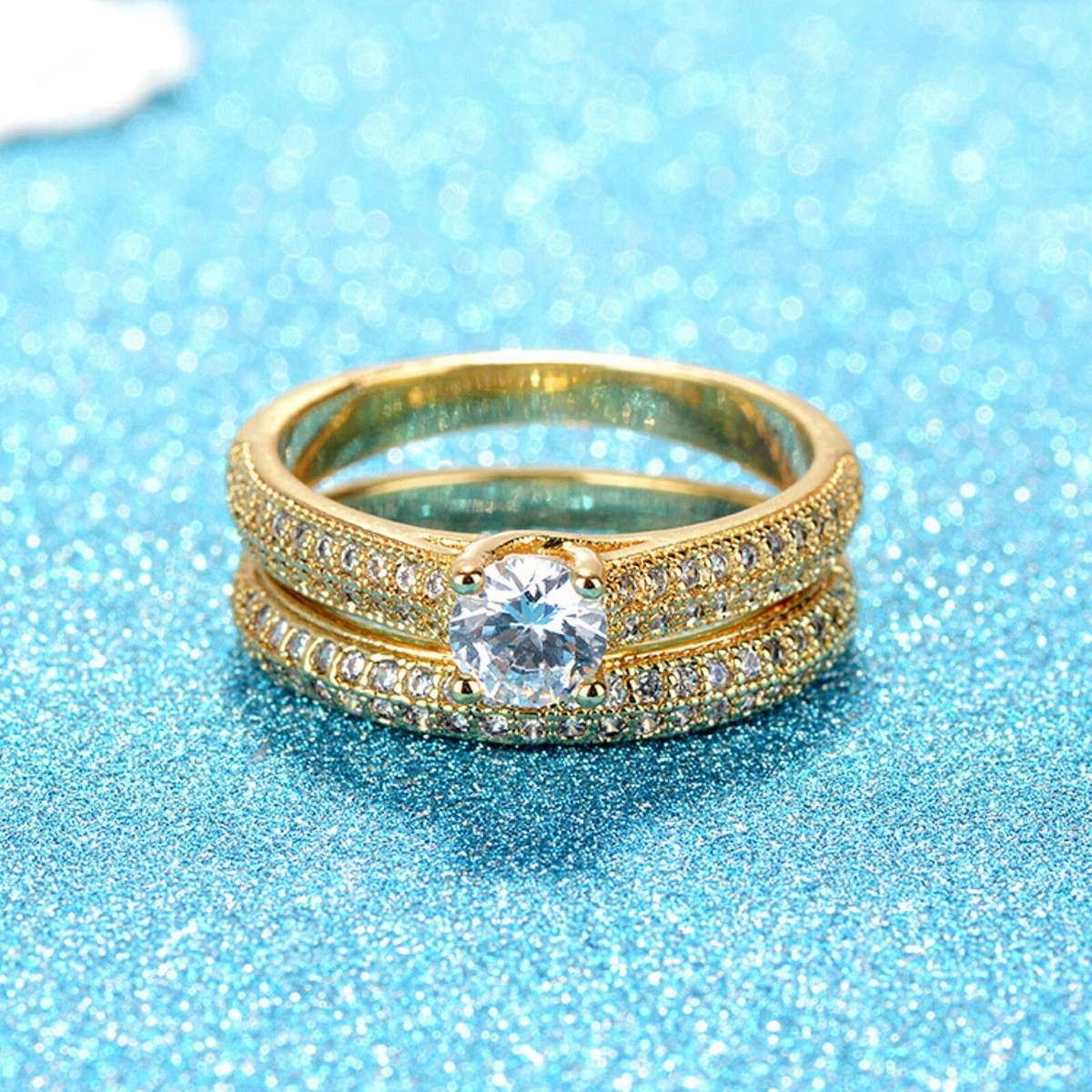 24k wedding ring set outlet