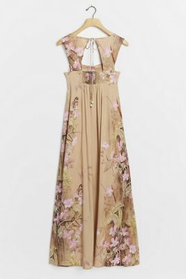 aurelie maxi dress Women's Aurelie Cape Sleeve Bead Maxi Dress XS/S/M/L/XL/Customize Pastel Yellow MEAN BLVD Pastel Yellow / XS