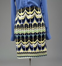 Talbots Skirt Size 4P Petite Business Cotton Blend Geometric Easy Care Colorful