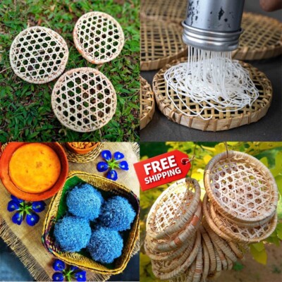 String Hopper Color Plate String Hoppers Tray Natural Ecofriendly Idiyappam Plate Reusable ...