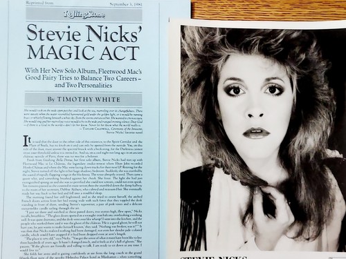 Stevie Nick's Publicity Set Photo & Rolling Stone Article