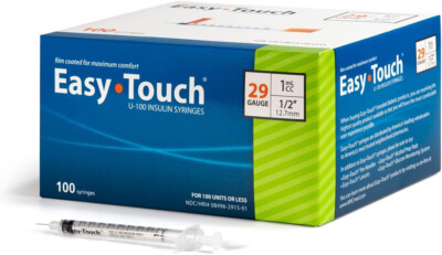 1Ml/Cc Lab Consumables - Easy Touch / 29G-/1/2  - New [Box Of 100] Free Shipping