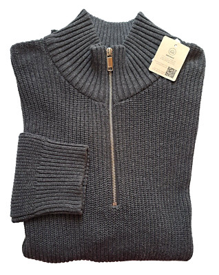 MCNEAL HE Pullover Troyer RV 2XL ca.54/56 Organic Cotton BW 100% grau UVP59,99 