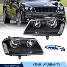 Black Housing Clear Corner Headlights Head lamp for 2008-2014 Dodge Avenger New