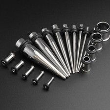 Surgical Steel Taper & Single Flare Tunnel Kit | Ear Stretching Kit | Gauges 