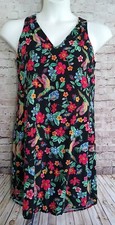 Old Navy Black Floral Sleeveless Sheath Dress Medium