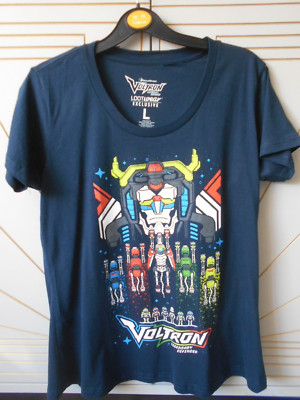 VOLTRON ladies t-shirt size large LEGENDARY DEFENDER Lootcrate L LOOT CRATE 2017