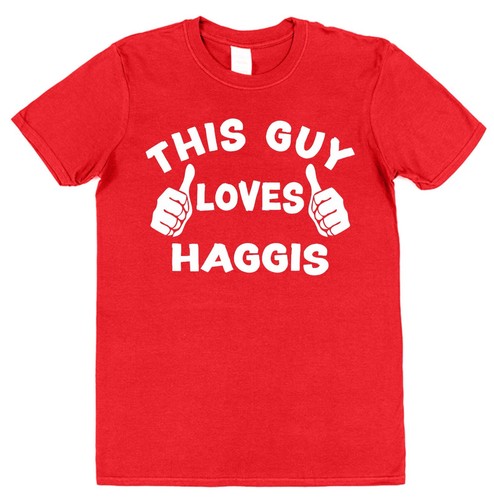 This Guy OR Girl Loves Haggis T-Shirt Unisex for Haggis Lover Scottish Food Tee - Picture 12 of 12