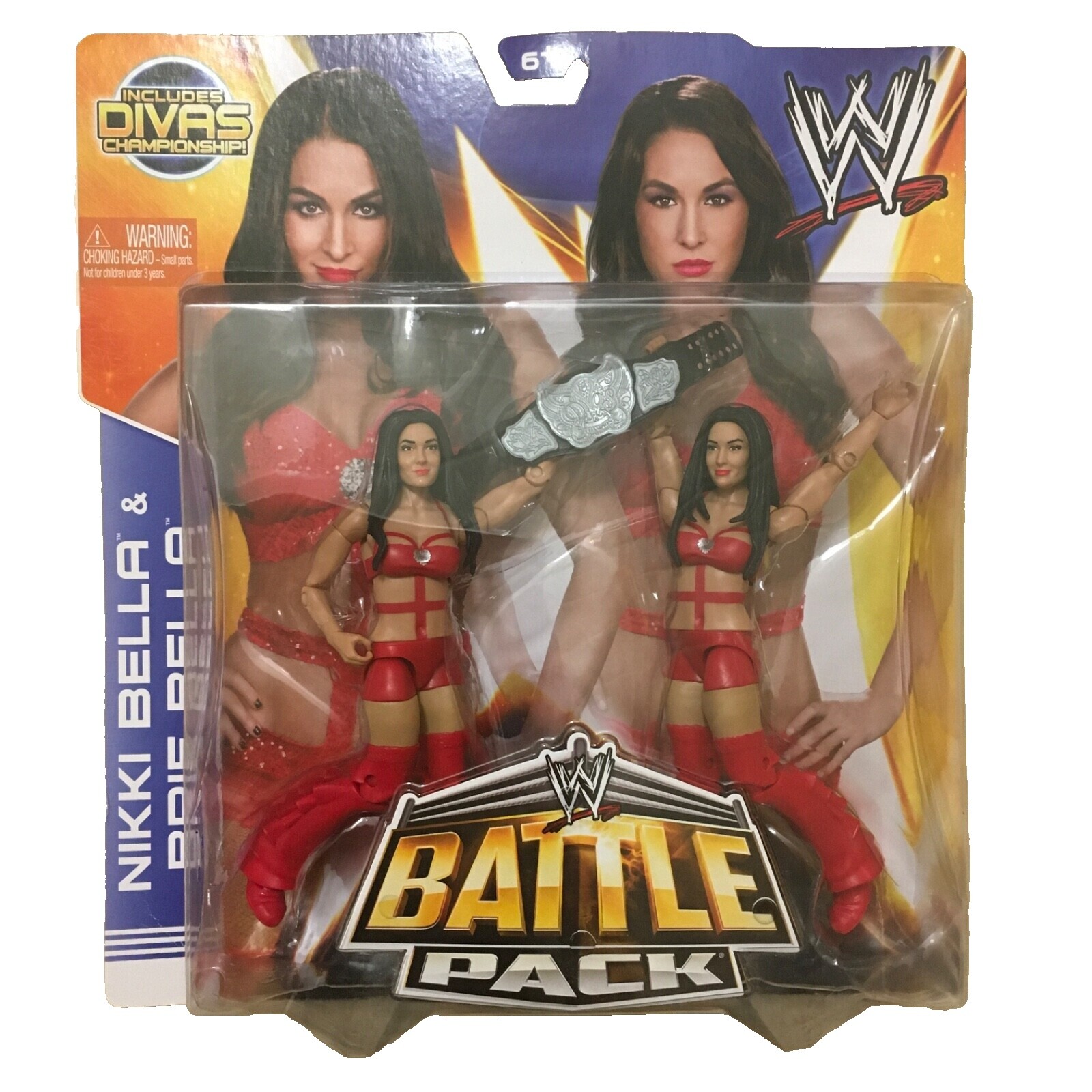 WWE Nikki Bella & Brie Bella Action Figure 2 Pezzi - Battle Pack 43 - Figure Da 15 Cm Con Accessori Da Combattimento