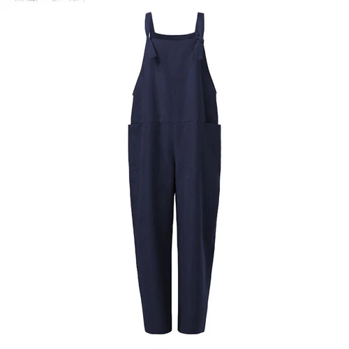 Womens Plus Size Overalls Casual Loose Dungarees Romper Baggy Playsuit Jumpsuit - Bild 6 von 35