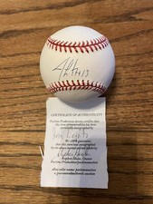 Jim Leyritz autographed OML 96WS baseball COA