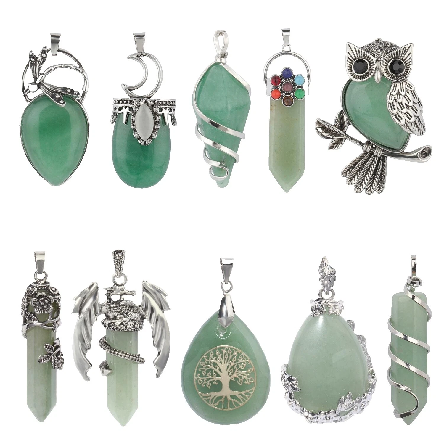 AVENTURINA piedra de belleza Moda Collares y Colgantes