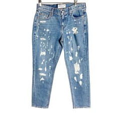 10 Crosby Derek Lam Mila Distressed Cropped Jeans Size 27 Mid Rise Girlfriend