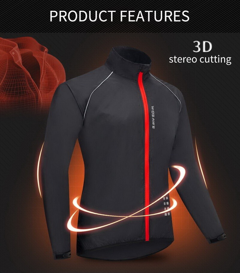Giacca Ciclismo Uomo Antivento Impermeabile Strada Mountain Bike Ciclismo Maglia Cappotto foto 5