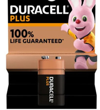 1 X Duracell 9V Plus Power Lithium Button Battery Cell