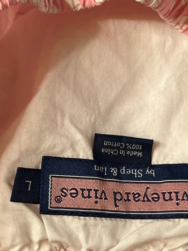 Vineyard Vines Girl Pink White Mosaic Fish Skort Sz Lg - Picture 2 of 3