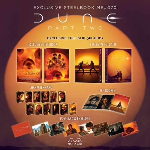 DUNE PART 2 TWO 4K UHD Blu-ray Steelbook Manta Lab Full Slip Cover FS Box NEW!! - Picture 6 of 10