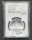 1966 (Large Beads) Canada Silver $1 | NGC PL66 Cameo