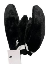 NWT Nike Sportswear NSW Womens Warm Fuzzy Mittens XS/S Black MSRP 35 NWT