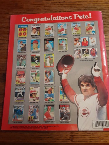 Topps Baseball Sticker Annuario Edizione 1986 - Pete Rose - Foto 2 di 2
