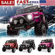 12V Kids Ride On Car Jeep Electric Truck 2 Seats Off-Road Vehicle Remote Control