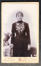 Schönes CDV Foto um 1900, Junge hübsche Frau, Leipzig-Gohlis