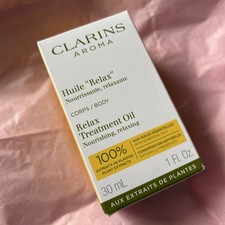 Image of Clarins Relax Treatment Body Oil with Essential Oils + Canvas Pouch 30ml BNIB