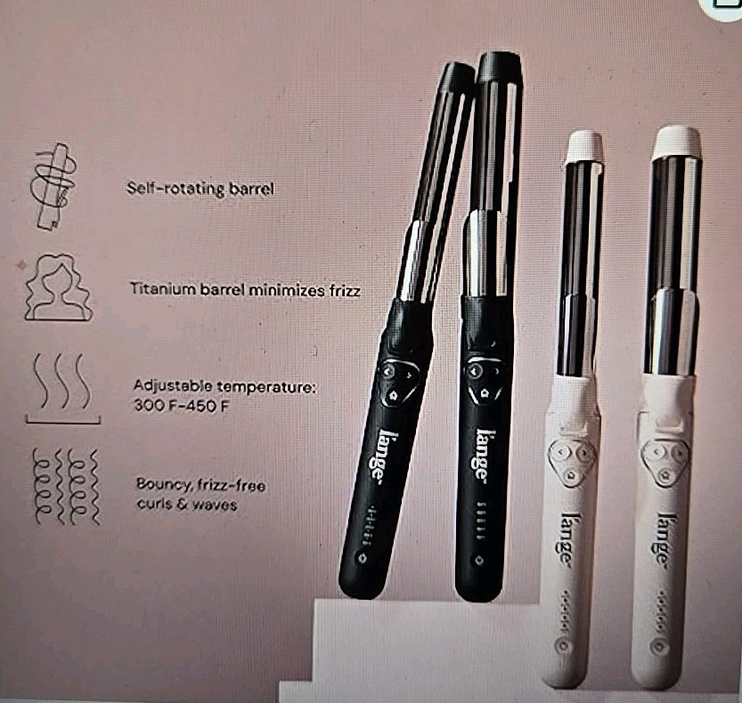 l’ange Blush 25mm 1” Le Pirouette Titanium Rotating Curling Iron New Sealed Box