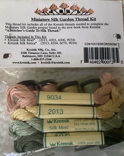 Kreinik Heirlooms Miniature Silk Kit & A Stitchers Guide To Silk Thread Unused - Picture 3 of 6