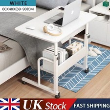 Over-Bed Table Tray Adjustable Height Mobility Aid Chair Computer PC Desk Laptop