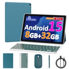 10 inch Android 15 Tablet, 8GB RAM 32GB ROM Powerful Quad-core CPU, 1280 800 ...