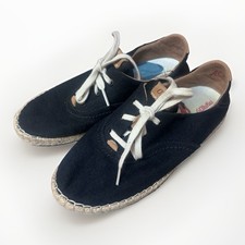 Olukai Kaula Paali Womens Black Canvas Espadrille Sneakers Size 7