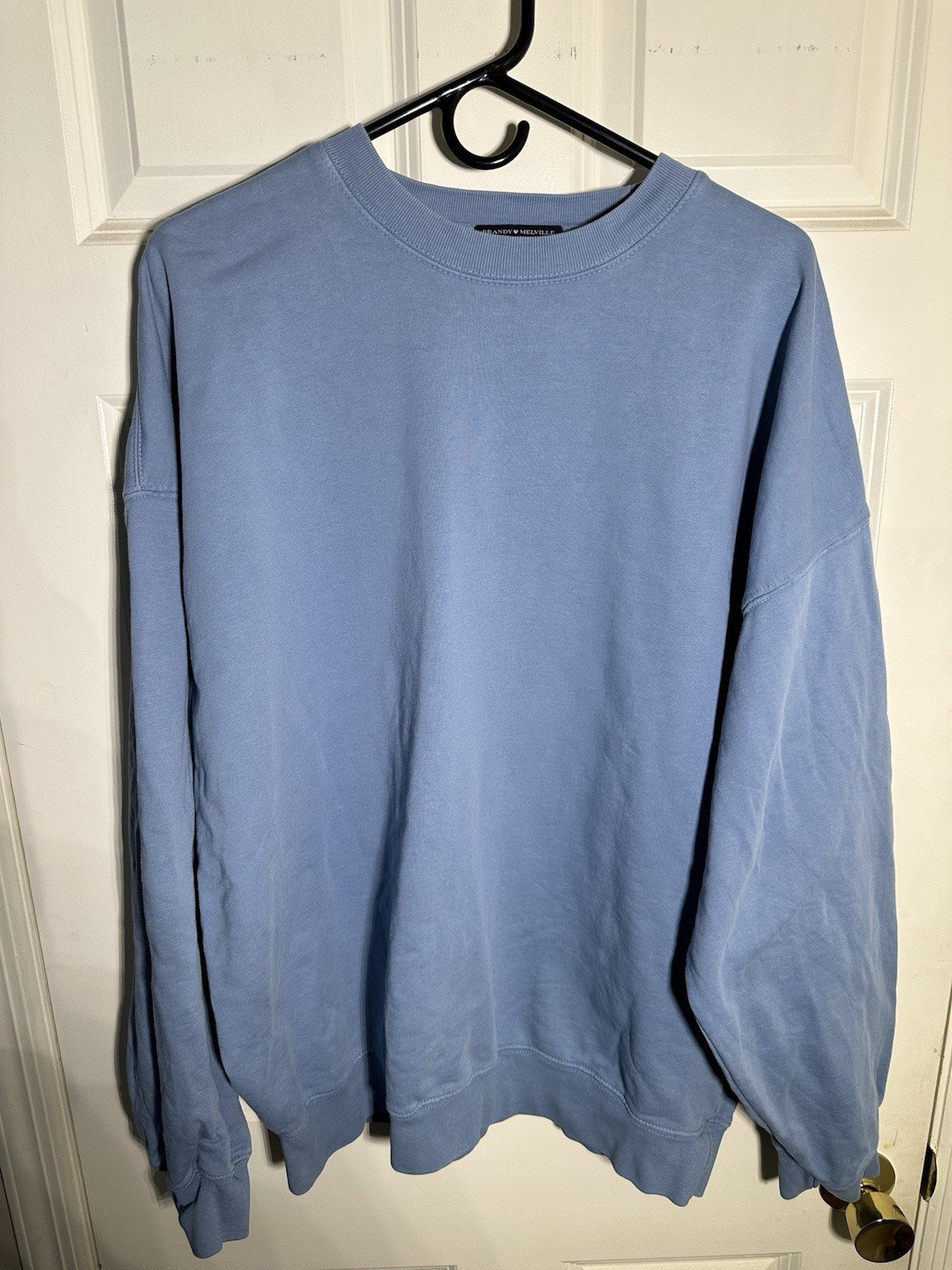 Brandy Melville Blue Colored Basic Plain Pullover… - image 1