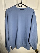Brandy Melville Blue Colored Basic Plain Pullover Crewneck Sweatshirt