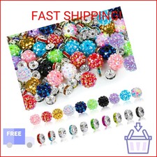 250 Pcs Beads for Pens, Focal Beads for Beadable Pens, Rhinestone Bead, Spacer B