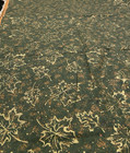 Vintage 1 Yd 30”Fabric Traditions 1997 Green Gold Sparkle Leaves Cotton Holiday — photo 1